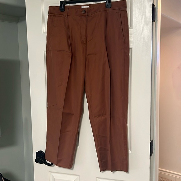 The Reset: Linen blend pleated pants - classic styling - brown - Picture 1 of 7